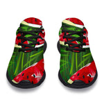 Tropical Leaf Watermelon Pattern Print Sport Shoes GearFrost