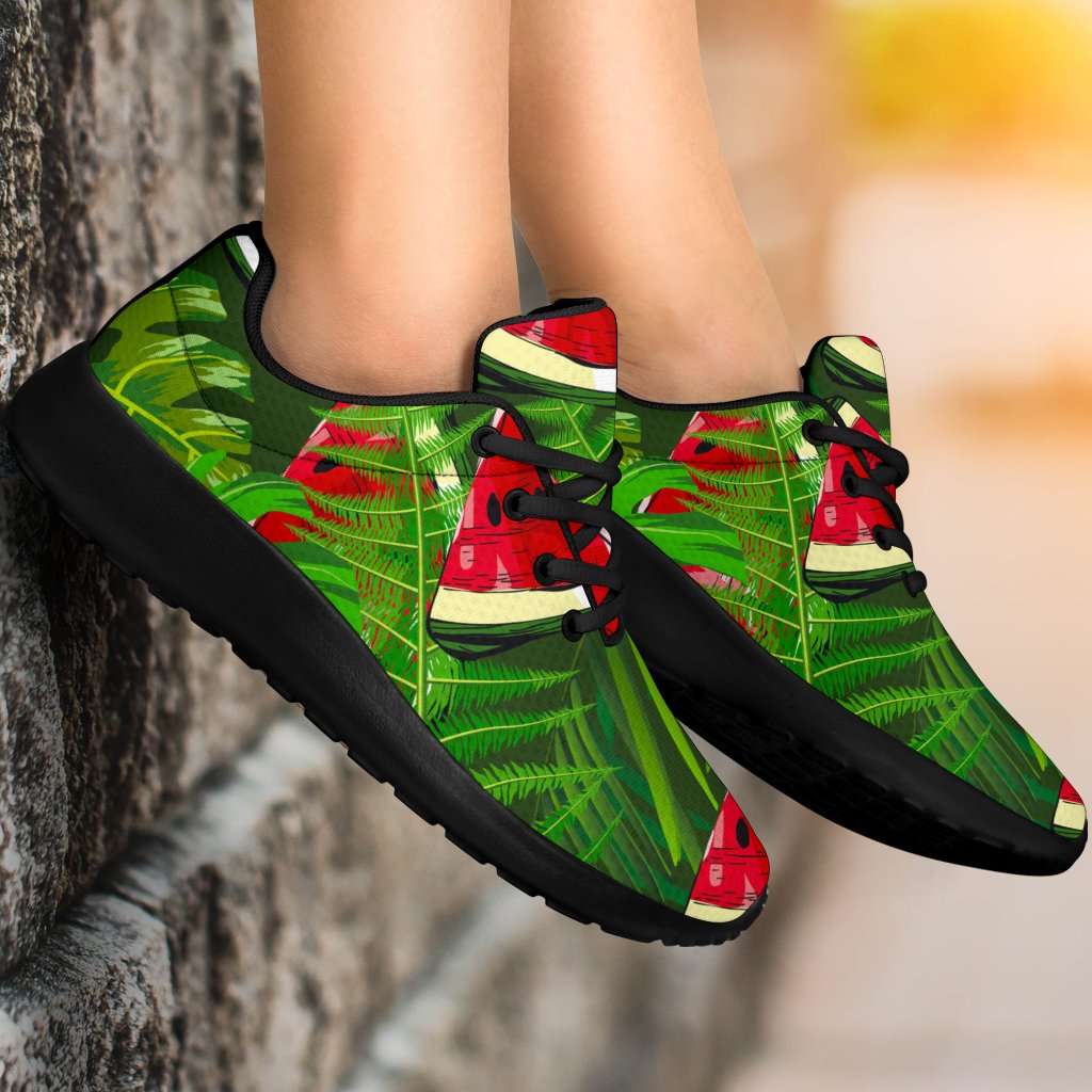 Tropical Leaf Watermelon Pattern Print Sport Shoes GearFrost