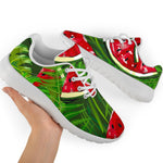 Tropical Leaf Watermelon Pattern Print Sport Shoes GearFrost