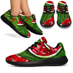 Tropical Leaf Watermelon Pattern Print Sport Shoes GearFrost