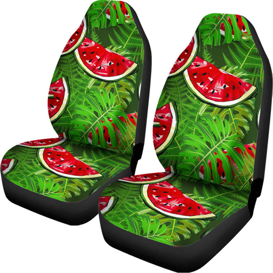 Tropical Leaf Watermelon Pattern Print Universal Fit Car Seat Covers