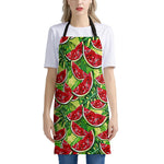 Tropical Leaves Watermelon Pattern Print Apron