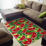 Tropical Leaves Watermelon Pattern Print Area Rug GearFrost
