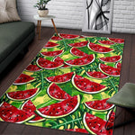 Tropical Leaves Watermelon Pattern Print Area Rug GearFrost