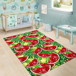 Tropical Leaves Watermelon Pattern Print Area Rug GearFrost