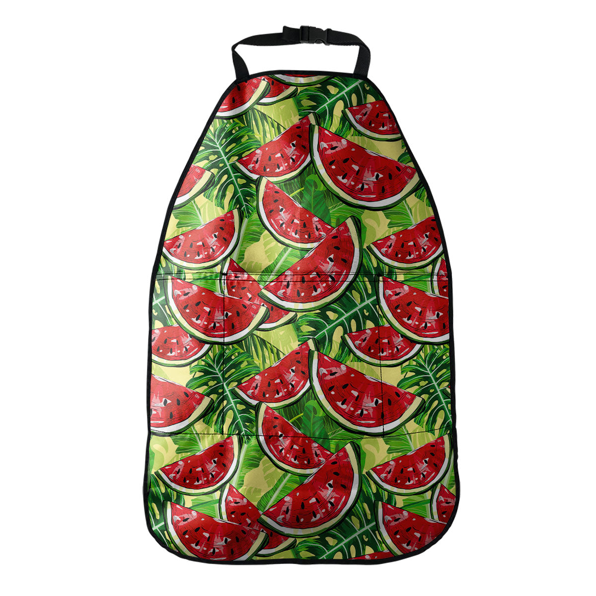 Tropical Leaves Watermelon Pattern Print Car Seat Organizers