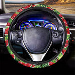 Tropical Leaves Watermelon Pattern Print Car Steering Wheel Cover