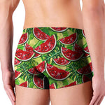 Tropical Leaves Watermelon Pattern Print Men's Boxer Briefs