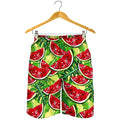 Tropical Leaves Watermelon Pattern Print Men's Shorts