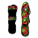 Tropical Leaves Watermelon Pattern Print Muay Thai Shin Guard