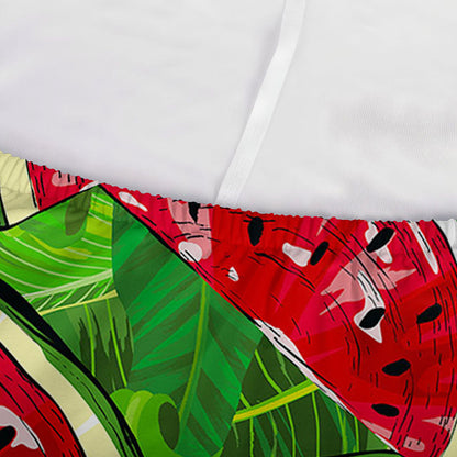 Tropical Leaves Watermelon Pattern Print Sofa Cover