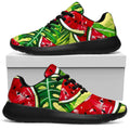 Tropical Leaves Watermelon Pattern Print Walking Shoes