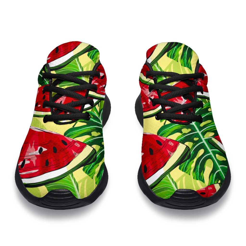 Tropical Leaves Watermelon Pattern Print Sport Shoes GearFrost