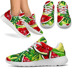 Tropical Leaves Watermelon Pattern Print Sport Shoes GearFrost