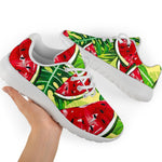 Tropical Leaves Watermelon Pattern Print Sport Shoes GearFrost