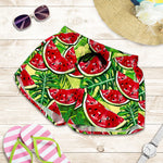 Tropical Leaves Watermelon Pattern Print Women's Shorts
