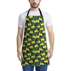 Tropical Lemon Pattern Print Apron