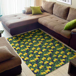 Tropical Lemon Pattern Print Area Rug