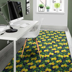 Tropical Lemon Pattern Print Area Rug