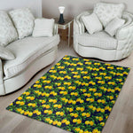 Tropical Lemon Pattern Print Area Rug