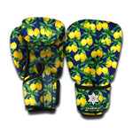 Tropical Lemon Pattern Print Boxing Gloves
