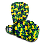 Tropical Lemon Pattern Print Boxing Gloves