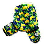 Tropical Lemon Pattern Print Boxing Gloves