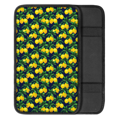 Tropical Lemon Pattern Print Car Center Console Cover