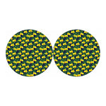 Tropical Lemon Pattern Print Car Coasters