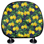 Tropical Lemon Pattern Print Car Headrest Covers