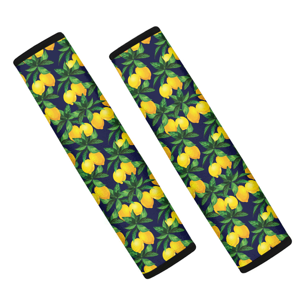 Tropical Lemon Pattern Print Car Seat Belt Covers