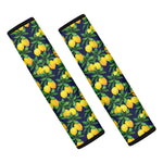 Tropical Lemon Pattern Print Car Seat Belt Covers