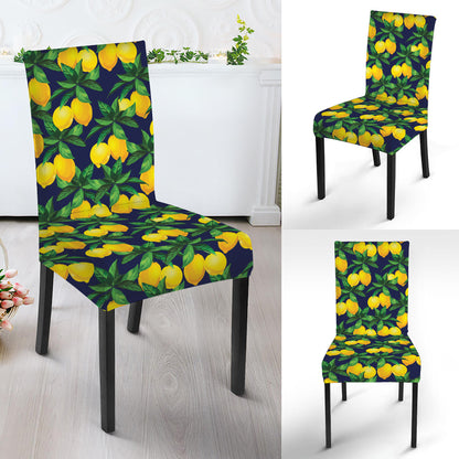 Tropical Lemon Pattern Print Dining Chair Slipcover