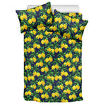 Tropical Lemon Pattern Print Duvet Cover Bedding Set