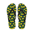 Tropical Lemon Pattern Print Flip Flops