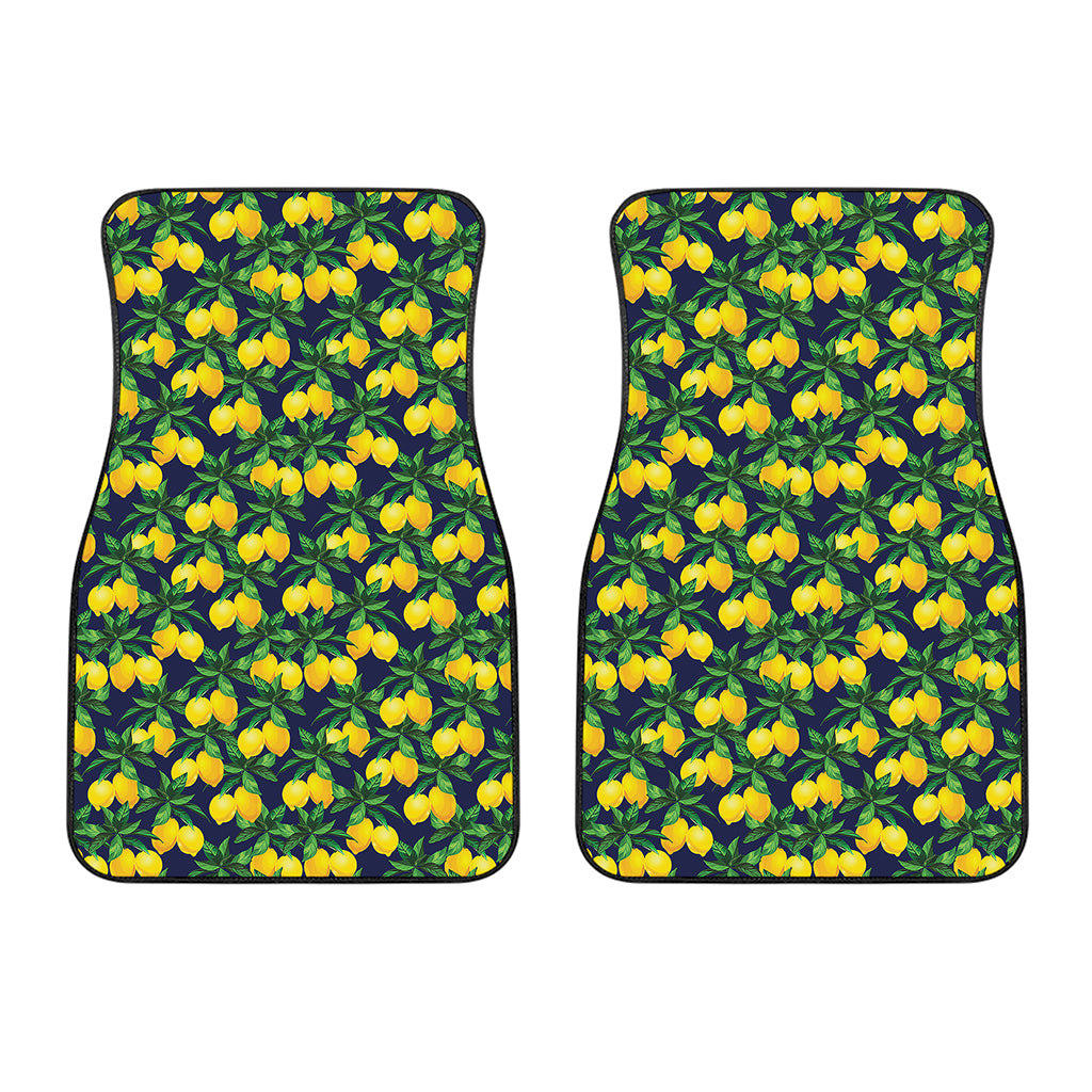 Tropical Lemon Pattern Print Front Car Floor Mats