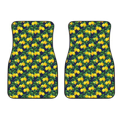Tropical Lemon Pattern Print Front Car Floor Mats