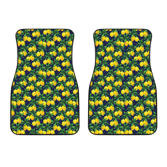 Tropical Lemon Pattern Print Front Car Floor Mats