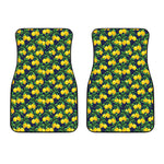 Tropical Lemon Pattern Print Front Car Floor Mats