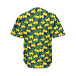 Tropical Lemon Pattern Print Men's Baseball Jersey