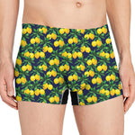 Tropical Lemon Pattern Print Men's Boxer Briefs