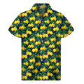 Tropical Lemon Pattern Print Men's Short Sleeve Shirt