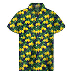 Tropical Lemon Pattern Print Men's Short Sleeve Shirt