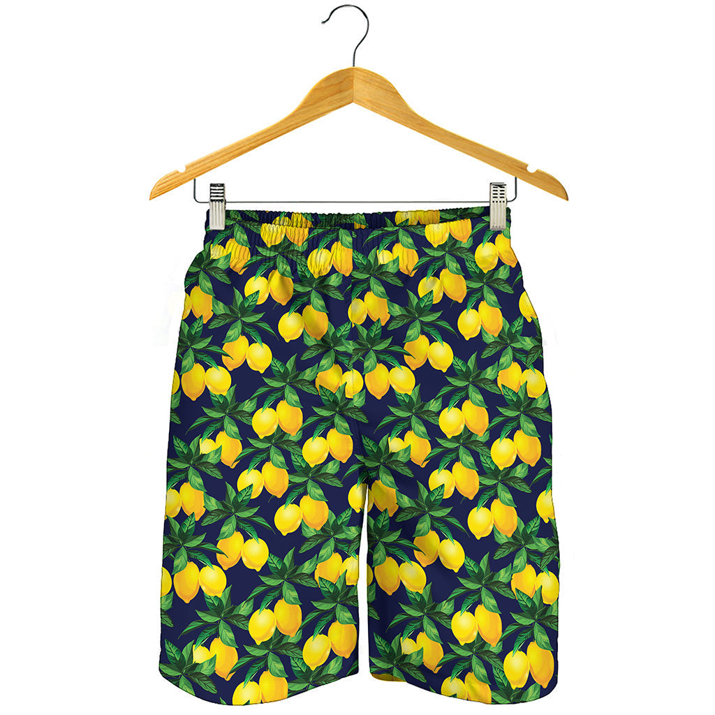 Tropical Lemon Pattern Print Men's Shorts