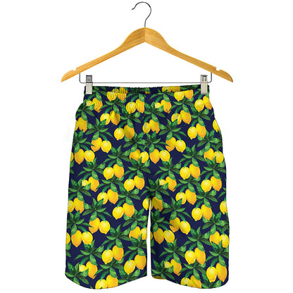 Tropical Lemon Pattern Print Men's Shorts