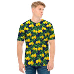 Tropical Lemon Pattern Print Men's T-Shirt