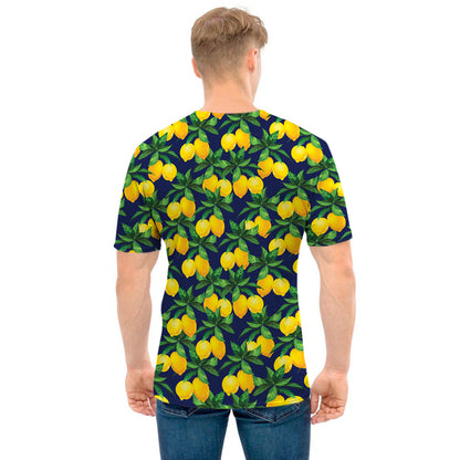 Tropical Lemon Pattern Print Men's T-Shirt