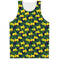Tropical Lemon Pattern Print Men's Tank Top