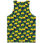 Tropical Lemon Pattern Print Men's Tank Top