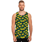 Tropical Lemon Pattern Print Men's Tank Top